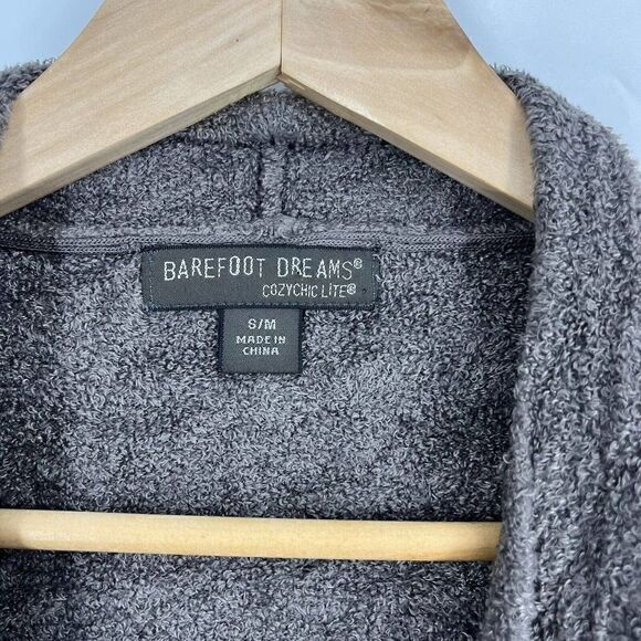 Barefoot Dreams Sweater Size Small Medium Gray Calypso CozyChic Wrap Cardigan - Picture 3 of 7